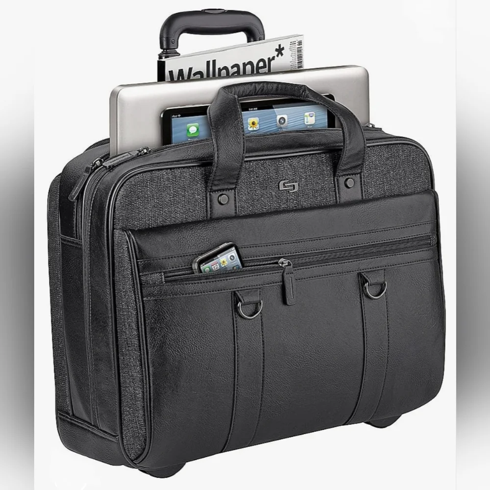 SOLO MacDougal Rolling Laptop Bag, Black